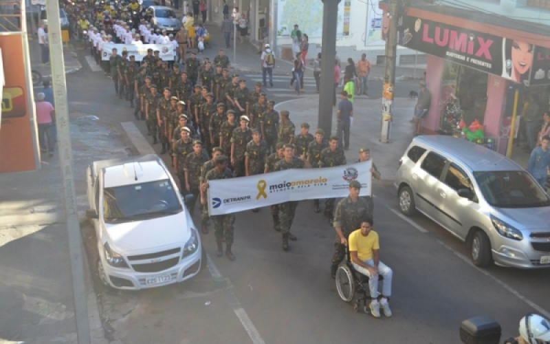 Tiro de Guerra participa de conscientização do Maio Amarelo