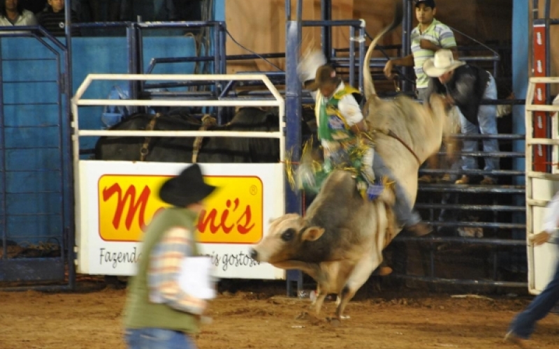 Abertura do rodeio atrai grande público a arena