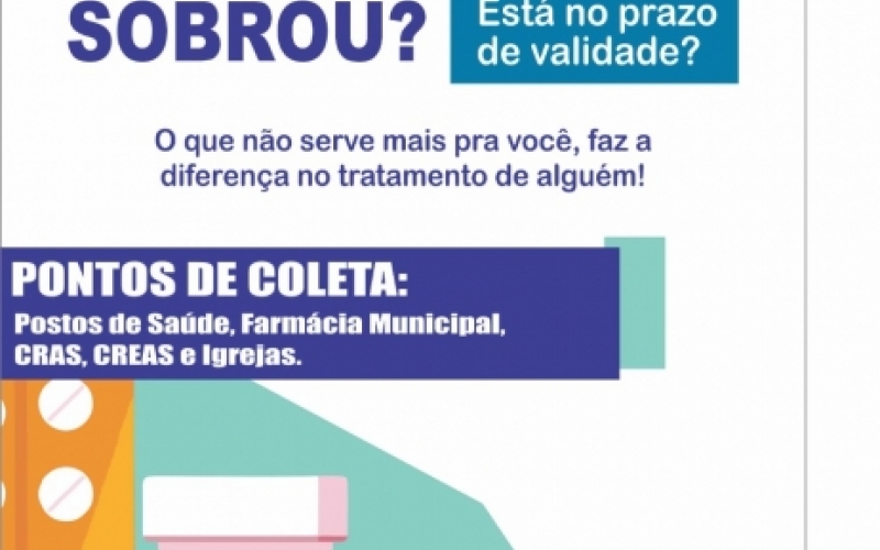 Tem medicação sem uso? Doe