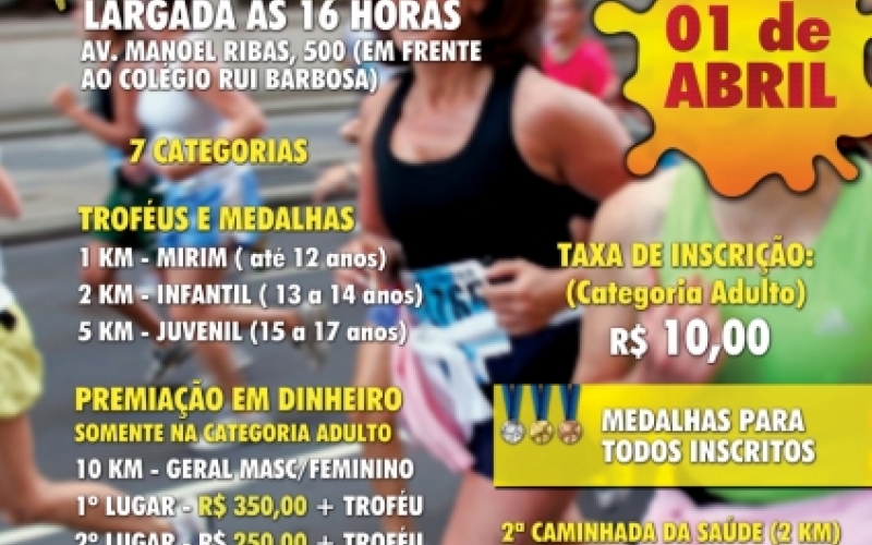 Corrida Rústica está agendada para o dia 01 de abril