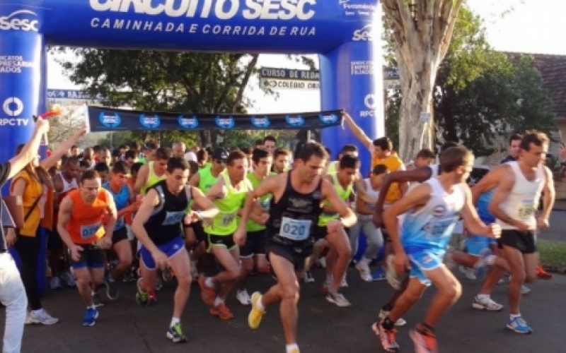 Etapa de Jacarezinho do Circuito Sesc Caminhada e Corrida será domingo