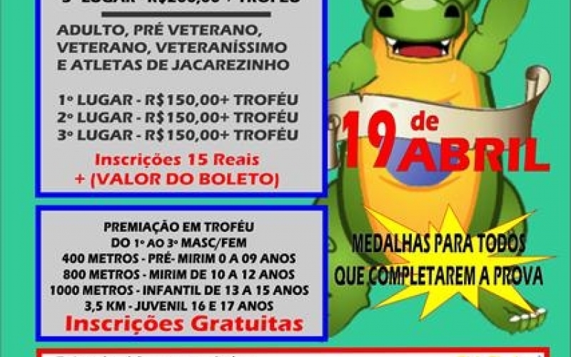 Abertas inscrições para Corrida Rústica em Jacarezinho