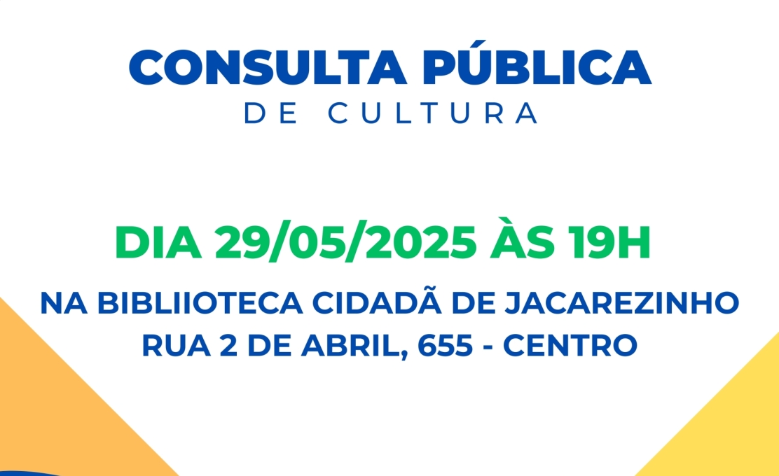 Jacarezinho realiza Consulta Pública da Política Nacional Aldir Blanc no dia 29 de maio