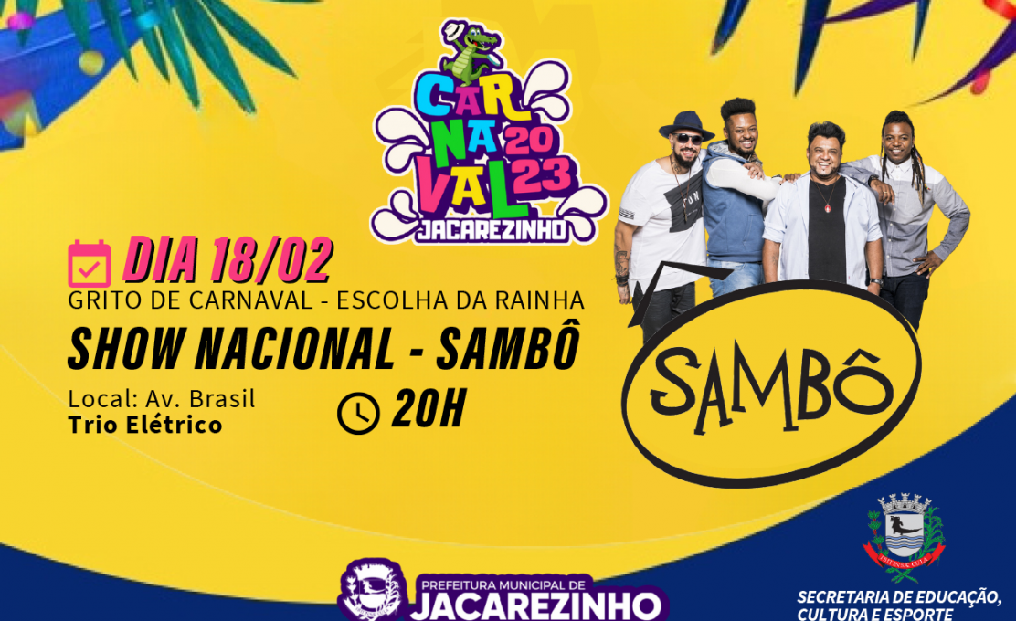 Com show do Sambô, Jacarezinho divulga programação do Carnaval 2023