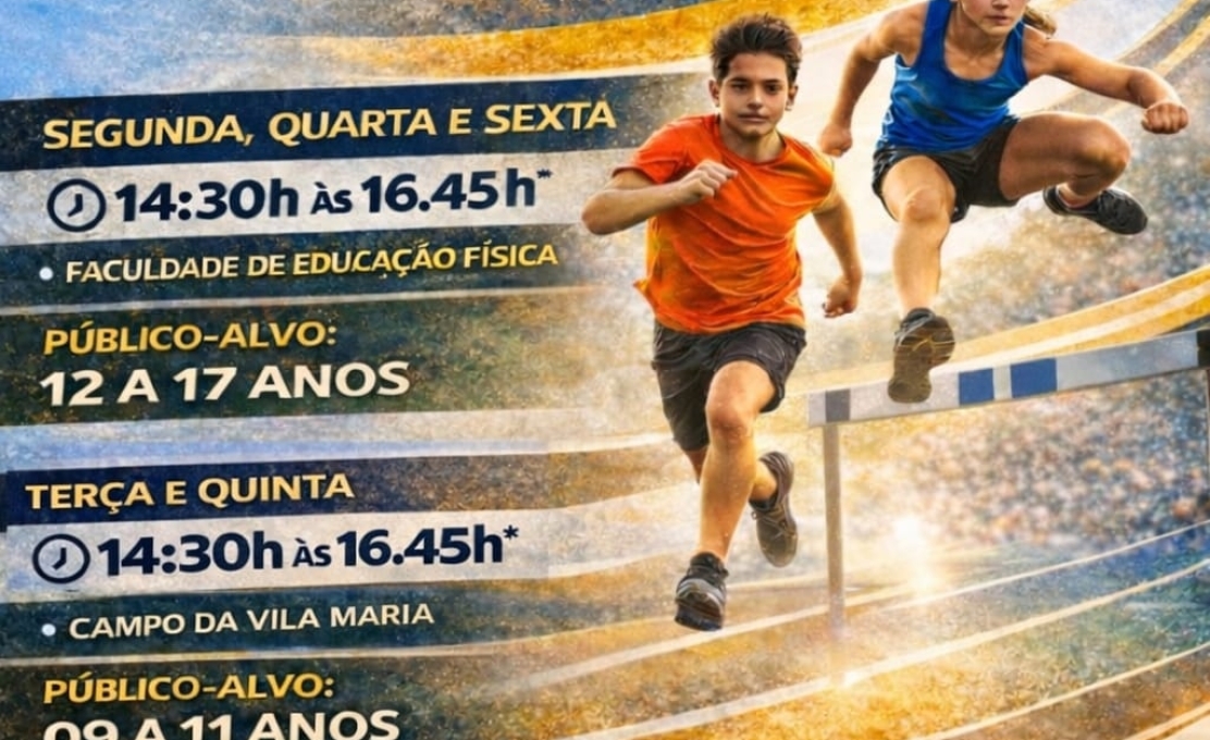 Confira os horários de treinos de atletismo para crianças e adolescentes no CTAJ! 