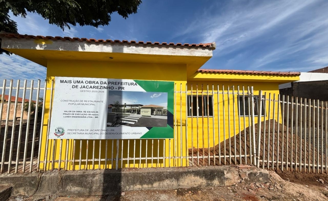 Confira o avanço das obras do 1º Restaurante Popular do Norte Pioneiro!