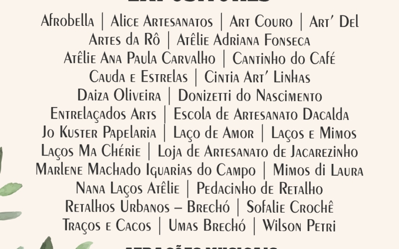 Vem aí a 1ª Feira Municipal de Artesanato de Jacarezinho!