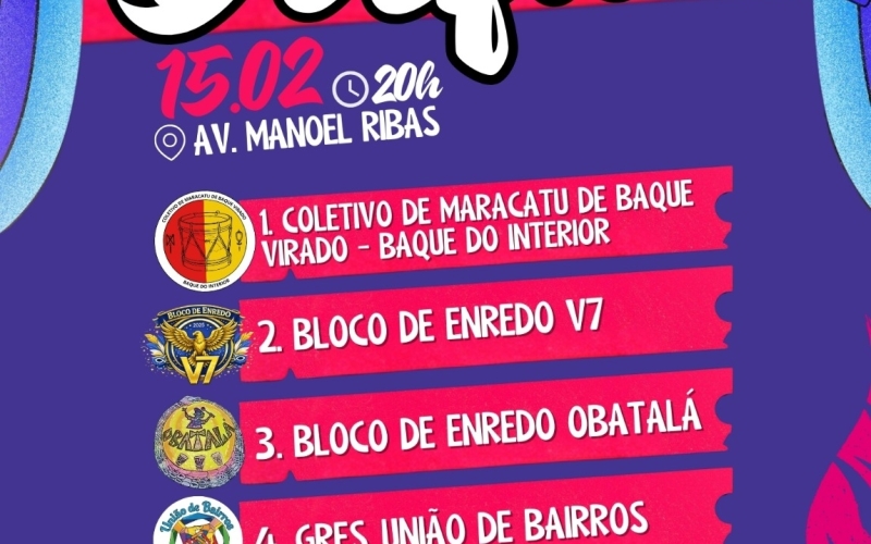 Ordem do desfile definida!