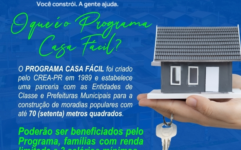 Programa Casa Fácil: sua casa com segurança e apoio técnico!