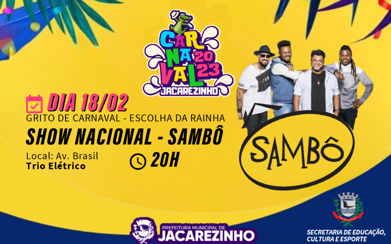 Com show do Sambô, Jacarezinho divulga programação do Carnaval 2023