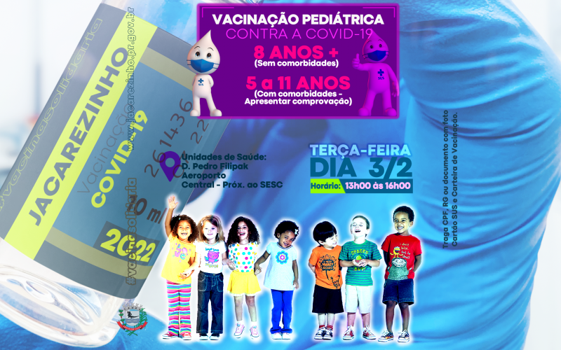 Vacinação de crianças com 8 anos de idade ou mais