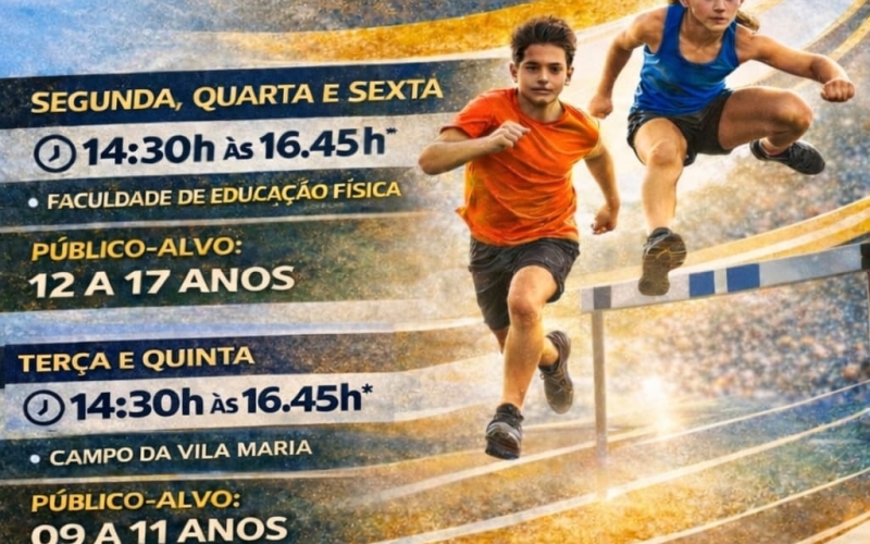 Confira os horários de treinos de atletismo para crianças e adolescentes no CTAJ! 