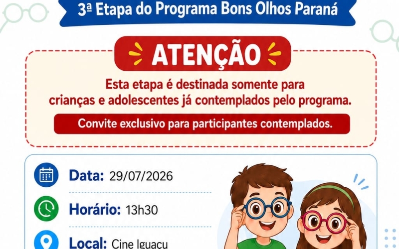 Vem aí: 3ª Etapa do Programa Bons Olhos Paraná em Jacarezinho 