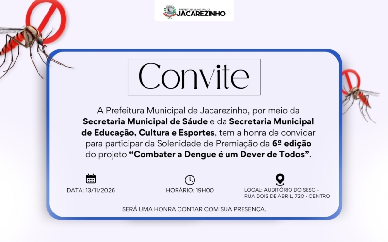 COMBATER A DENGUE É UM DEVER DE TODOS!